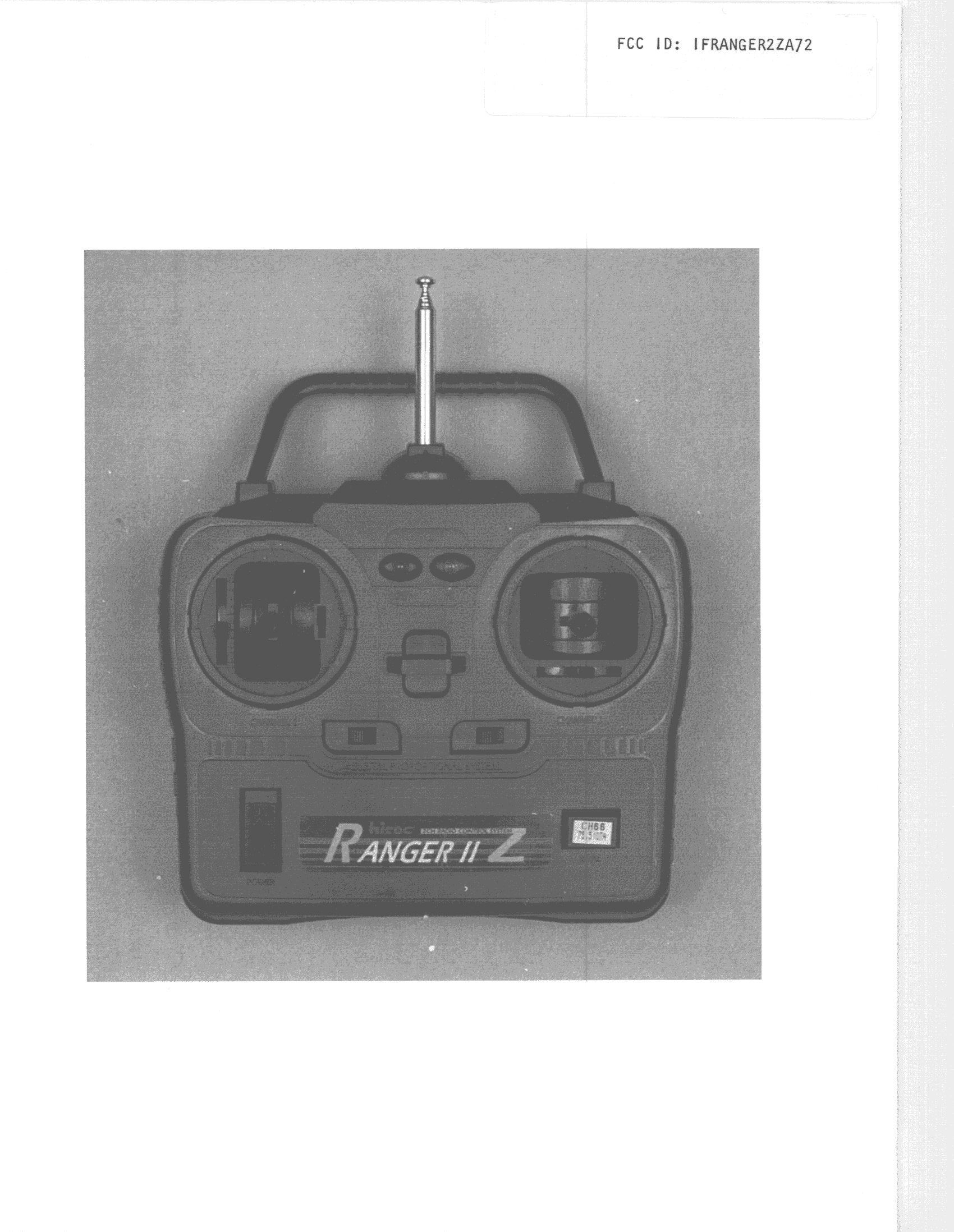 TNB - Licensed Non-Broadcast Station Transmitter - FCC ID IFHRANGER2ZA72 - Hitec RCD Inc. (3)