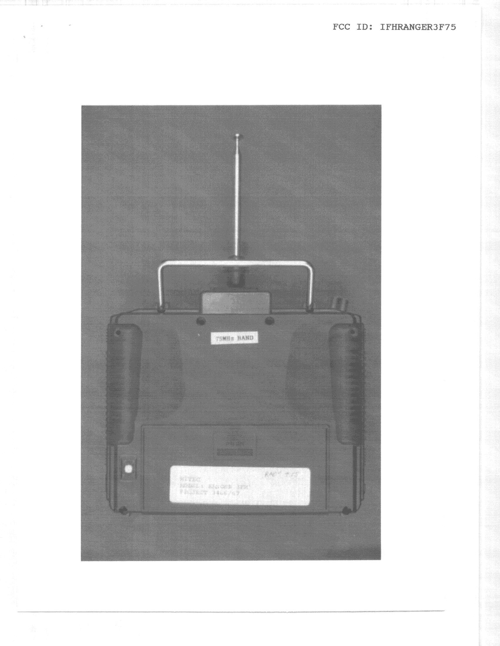 Remote Control Transmitter - FCC ID IFHRANGER3F75 - Hitec RCD Inc. (2)