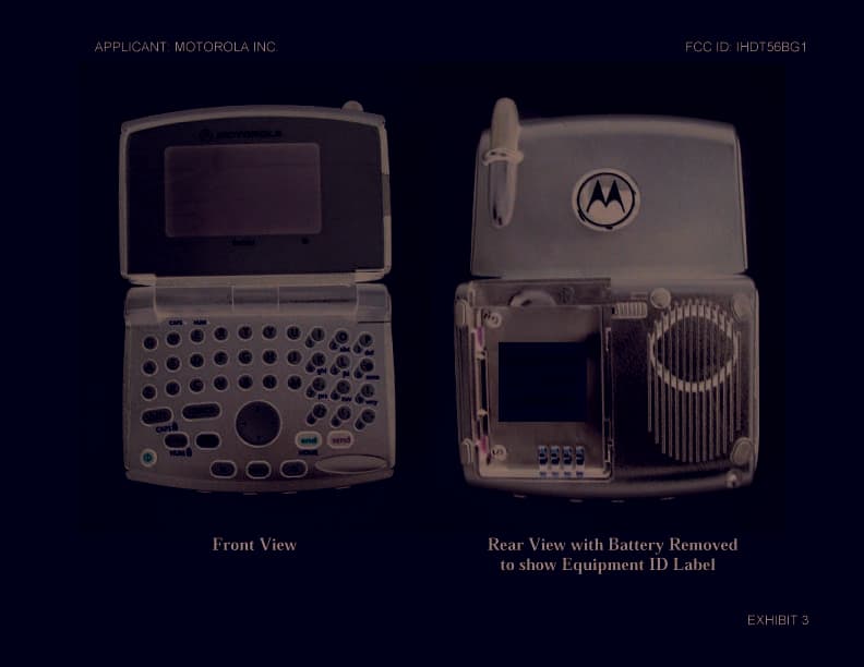 Portable Cellular / PCS Transceiver - FCC ID IHDT56BG1 - Motorola Mobility LLC
