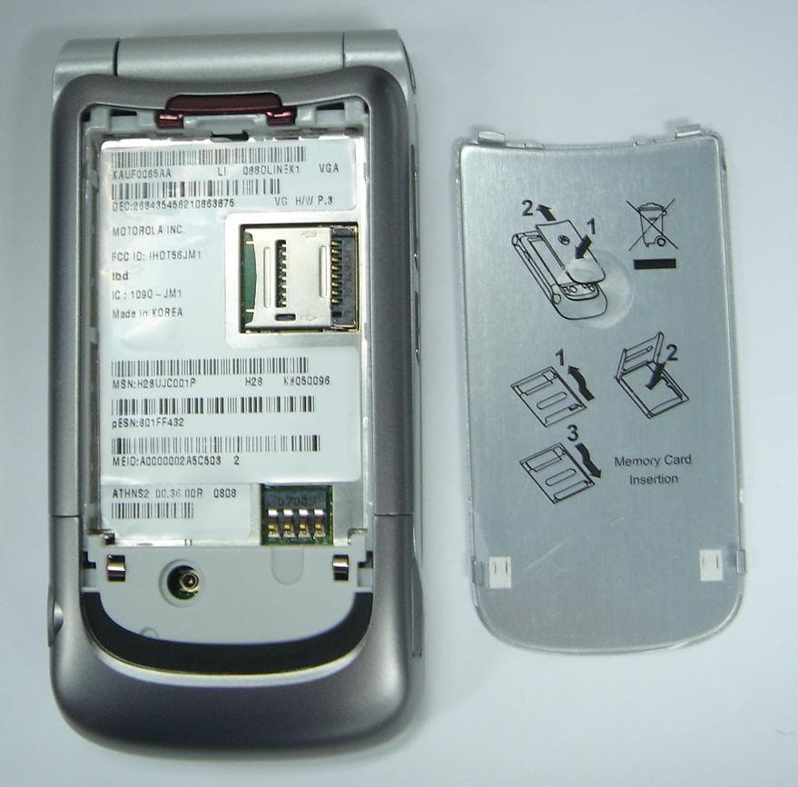 Portable Cellular/ PCS CDMA Transceiver with BT - FCC ID IHDT56JM1 - Motorola Mobility LLC
