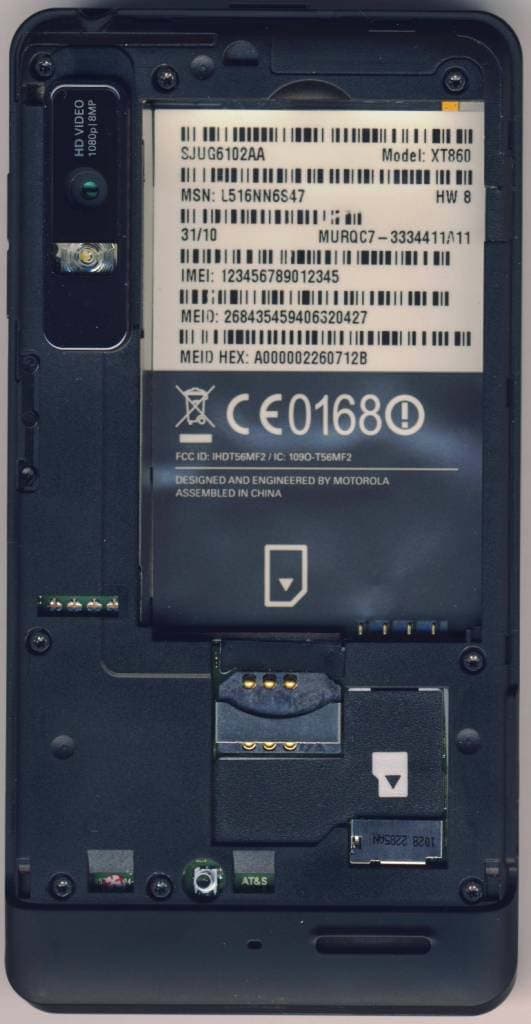 WCDMA/GSM TRANSCEIVER WITH BT & WLAN - FCC ID IHDT56MF2 - Motorola Mobility LLC (1)