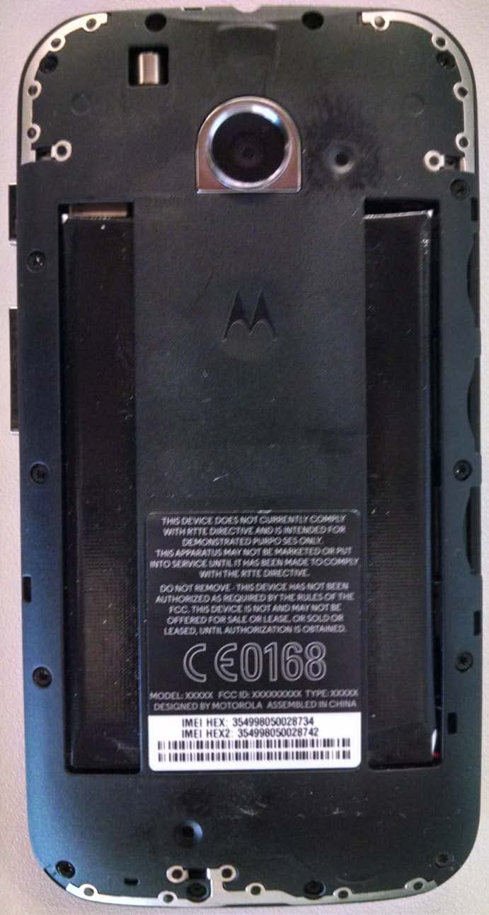 CDMA Handset with WLAN, and BT - FCC ID IHDT56PJ4 - Motorola Mobility LLC