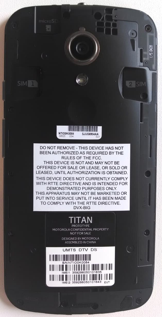 WCDMA/GSM Transceiver with BT & WLAN - FCC ID IHDT56QB1 - Motorola Mobility LLC