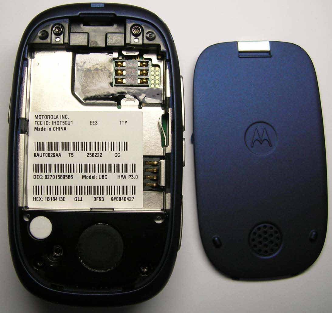 Portable Cellular AMPS/ CDMA Transceiver - FCC ID IHDT5GU1 - Motorola Mobility LLC (1)