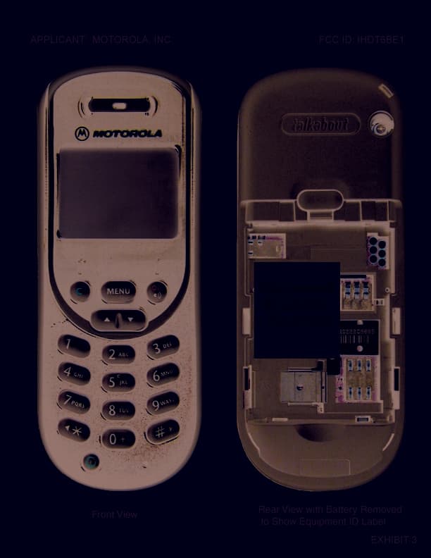 Portable Cellular Transceiver - FCC ID IHDT6BE1 - Motorola Mobility LLC