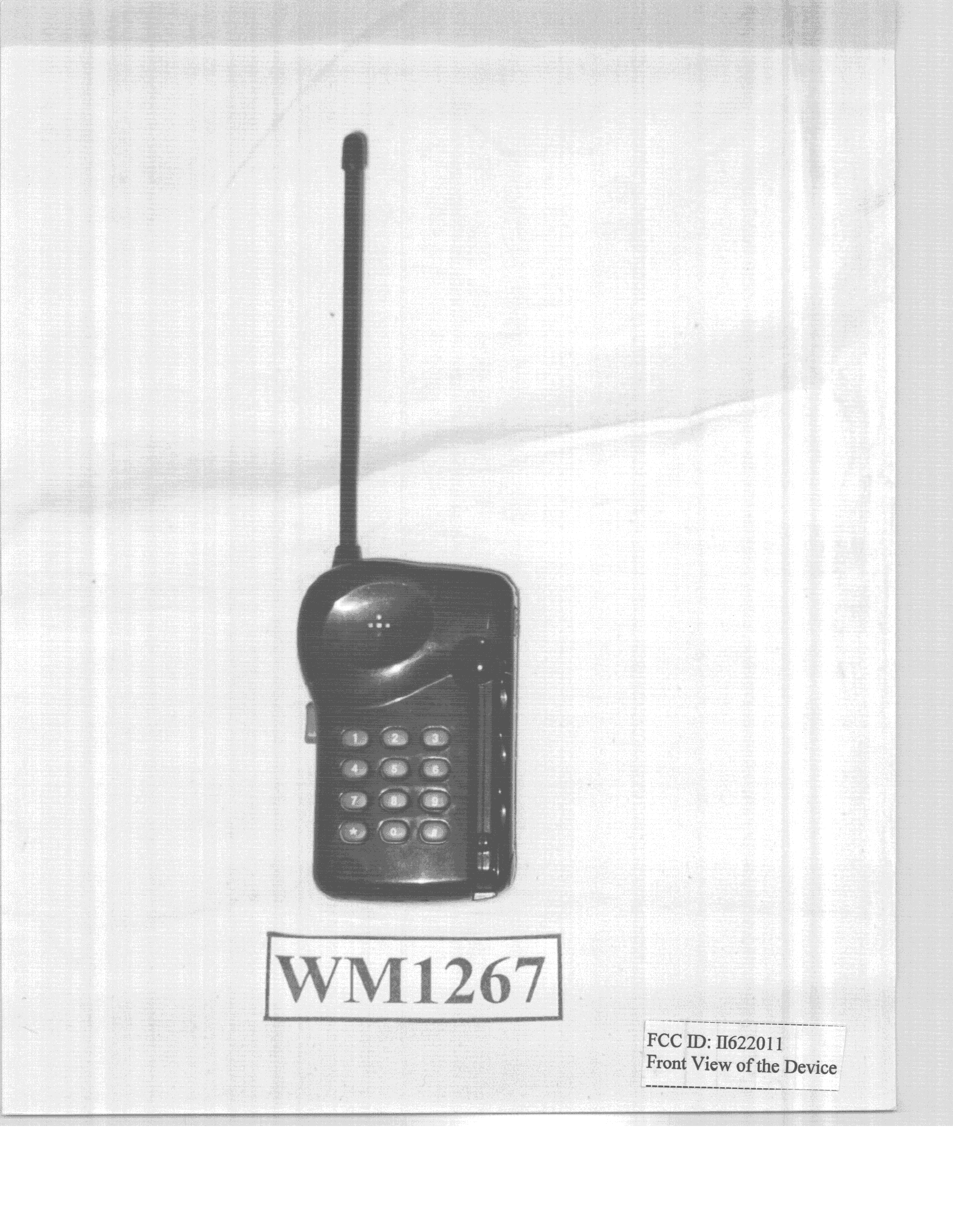 Walkie Talkie - FCC ID II622011 - Supersonics Electronics Company