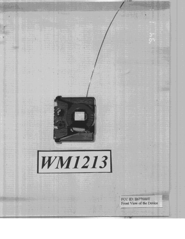Remote Control Toy - FCC ID II677OOOT - Supersonics Electronics Company