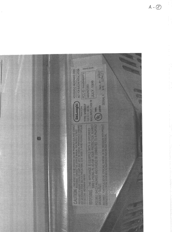 Microwave Oven - FCC ID INAMW660FU - De Longhi SpA (3)