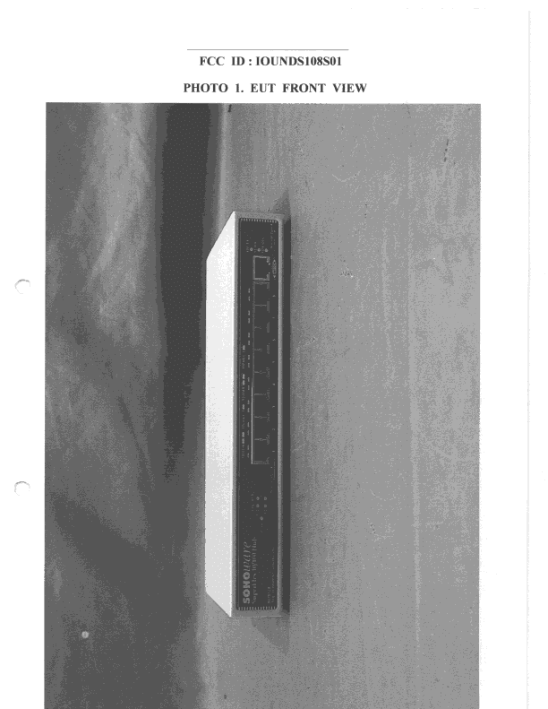 Autosensing Dual Speed Hub w/Switch Port(s) - FCC ID IOUNDS108S01 - National Datacomm Corporation