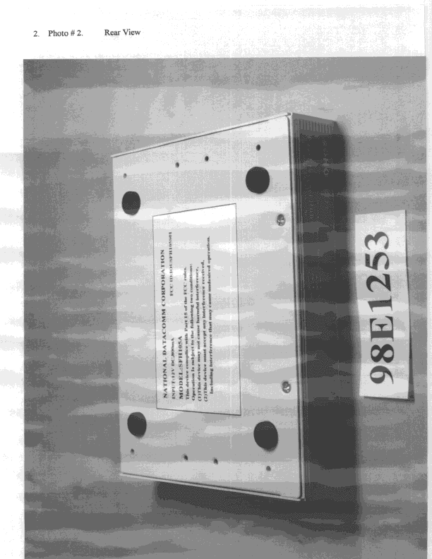 Ethernet - FCC ID IOUSFH105S01 - National Datacomm Corporation