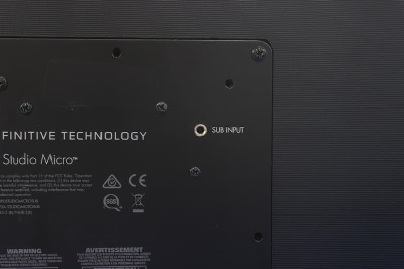 W Studio Micro System - FCC ID IPUSTUDIOMICROSUB - DEI Sales Inc. dba Definitive Technology