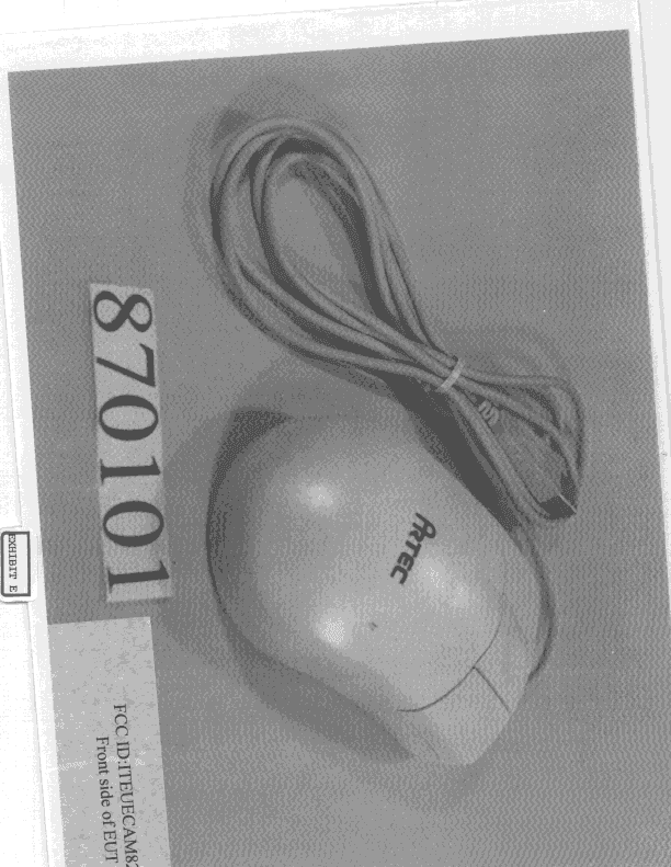 Mouse - FCC ID ITEUECAM820U - Ultima Electronics Corp