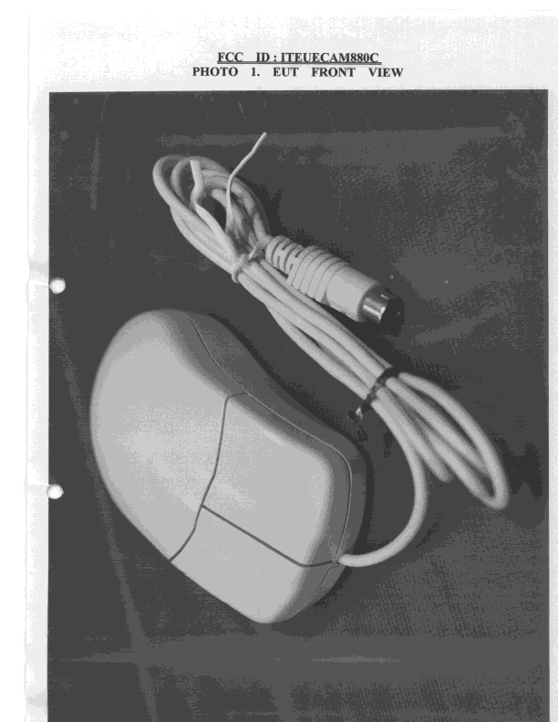 Mouse - FCC ID ITEUECAM880C - Ultima Electronics Corp