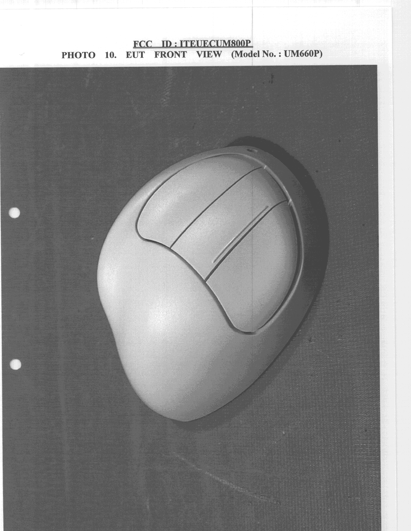 JBP - Part 15 Class B Computing Device Peripheral - FCC ID ITEUECUM800P - Ultima Electronics Corp