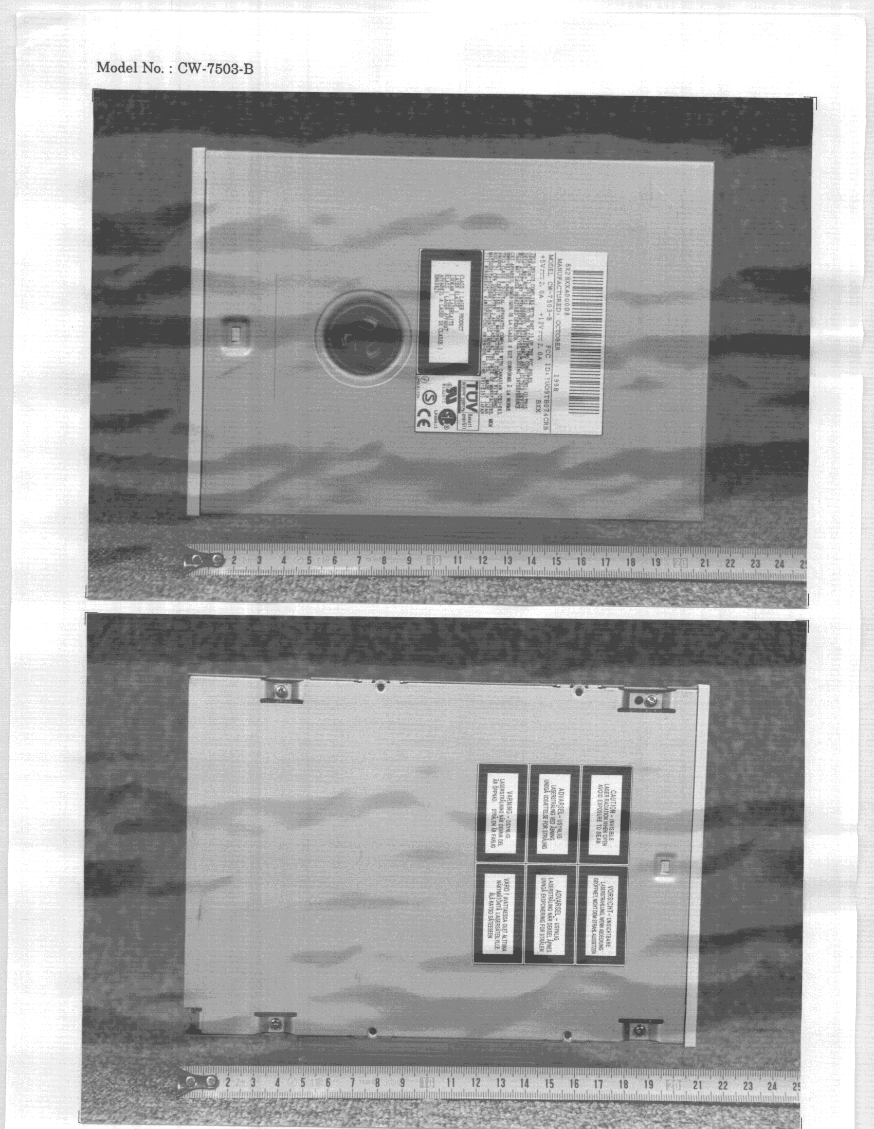 CD-R ROM Drive - FCC ID IUO9TB074CRB - Panasonic Healthcare Co., Ltd. (4)