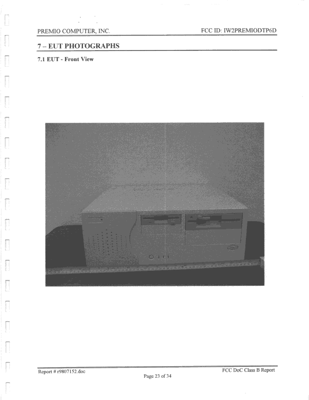 JBC - Part 15 Class B Computing Device/Personal Computer - FCC ID IW2PREMIODTP6D - Premio Computer Inc (2)