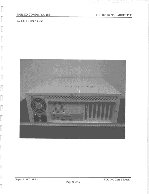 JBC - Part 15 Class B Computing Device/Personal Computer - FCC ID IW2PREMIODTP6E - Premio Computer Inc (2)
