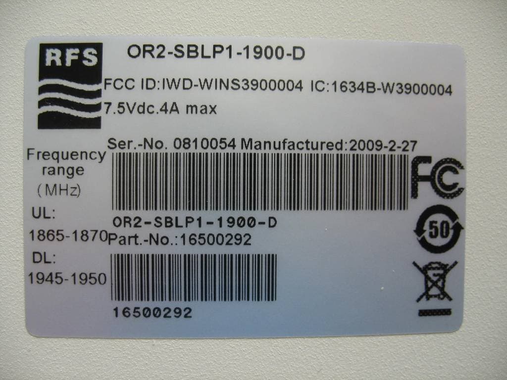 PCS 1900 Pico-repeater - FCC ID IWD-W3900009 - Radio Frequency Systems Inc (4)