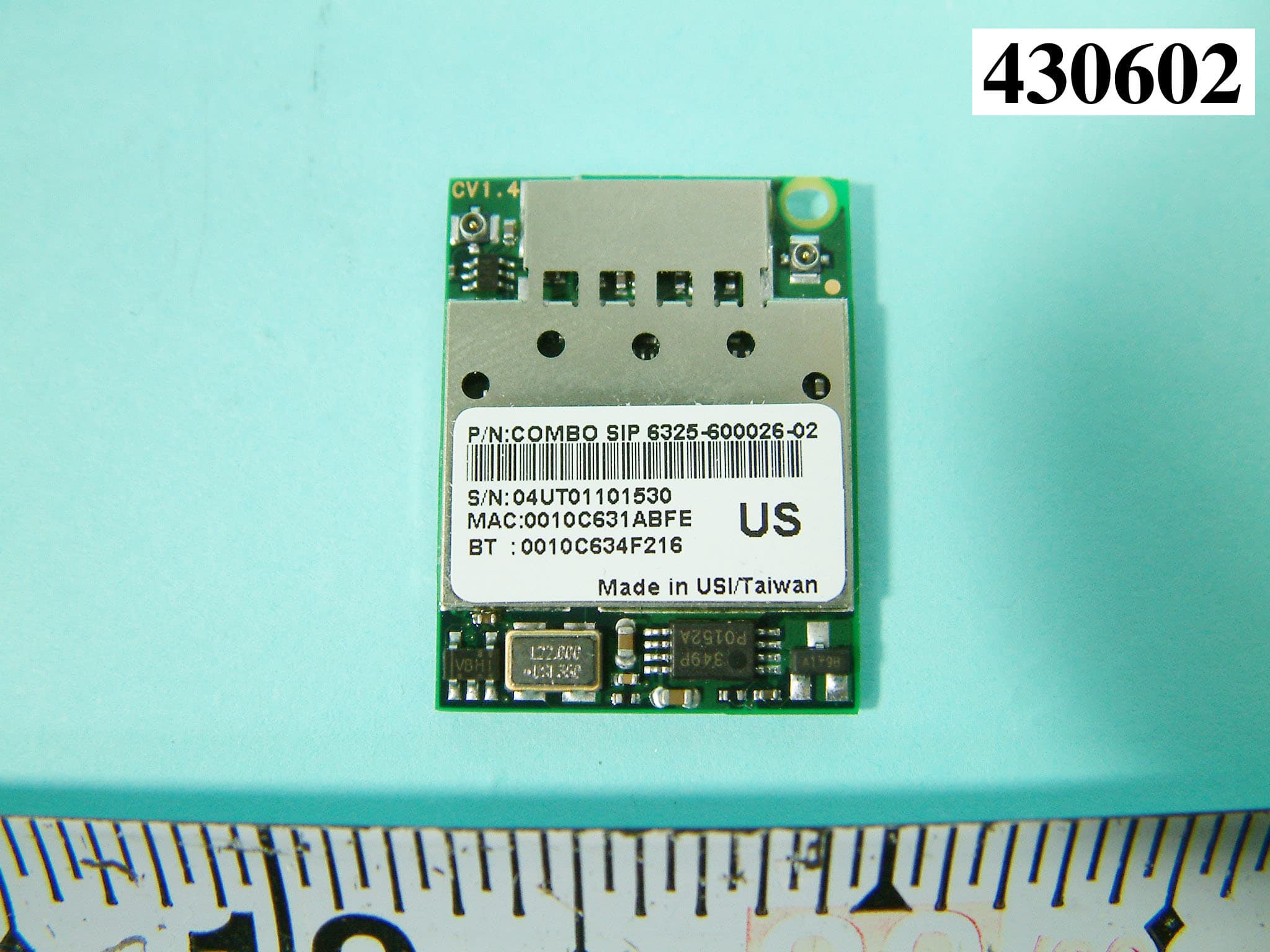 801.11b + Bluetooth Module - FCC ID IXMWM-BB-AG-01 - Universal Scientific Industrial Co., Ltd.