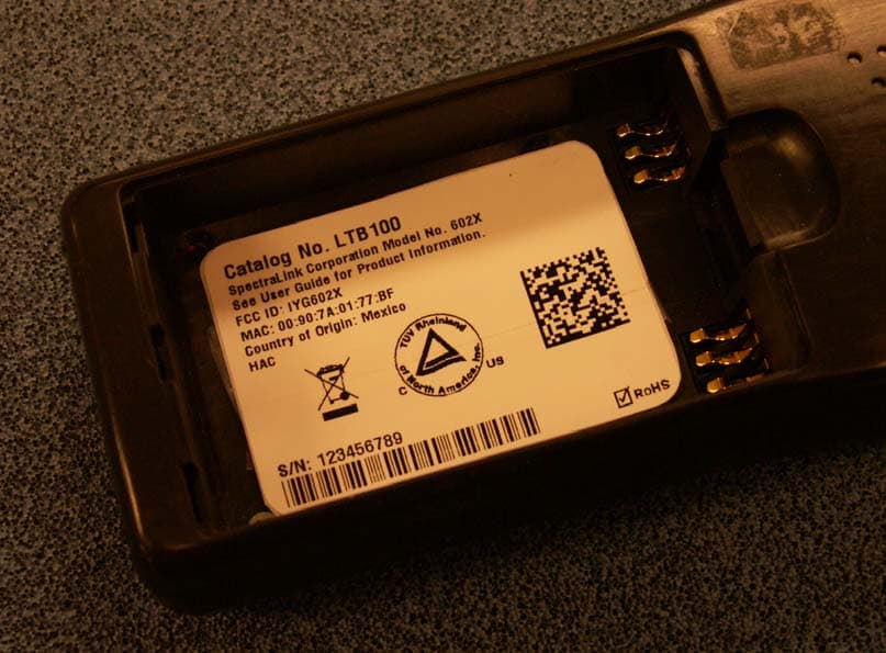 Link Wireless Telephone - FCC ID IYG602X - Spectralink Corporation (2)