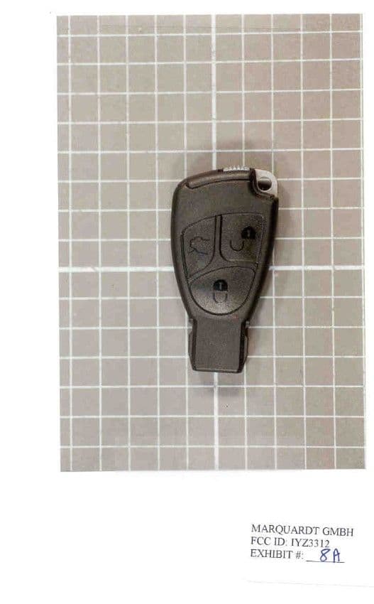 Security Device Transmitter - FCC ID IYZ3312 - Marquardt GmbH