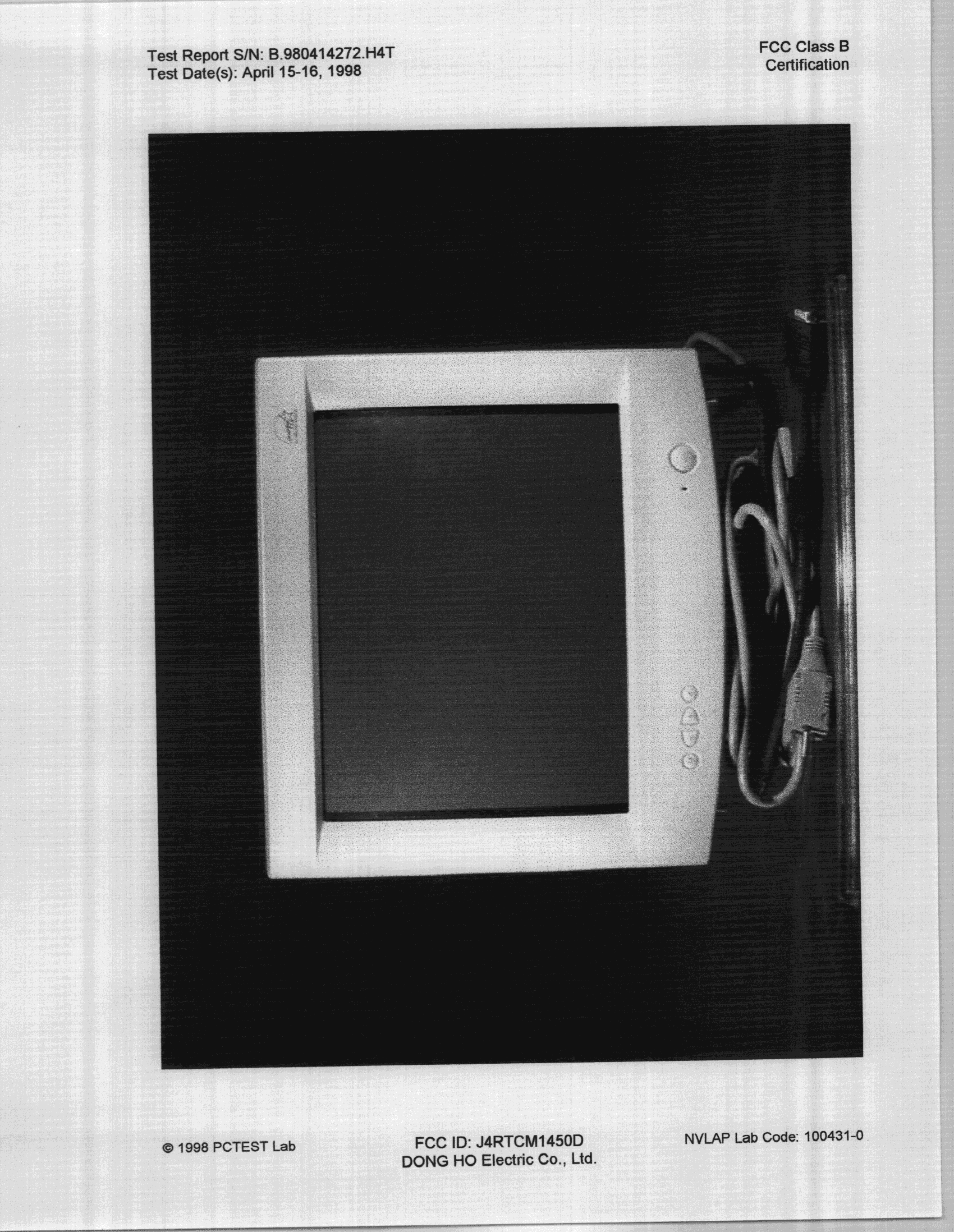 JBP - Part 15 Class B Computing Device Peripheral - FCC ID J4RTCM1450D - Dong Ho Electric Co Ltd (5)