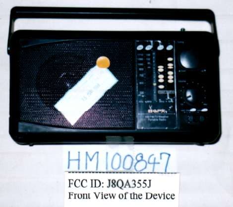 Mutli-band weather radio receiver - FCC ID J8QA355J - Wing Lee Technology Co Ltd
