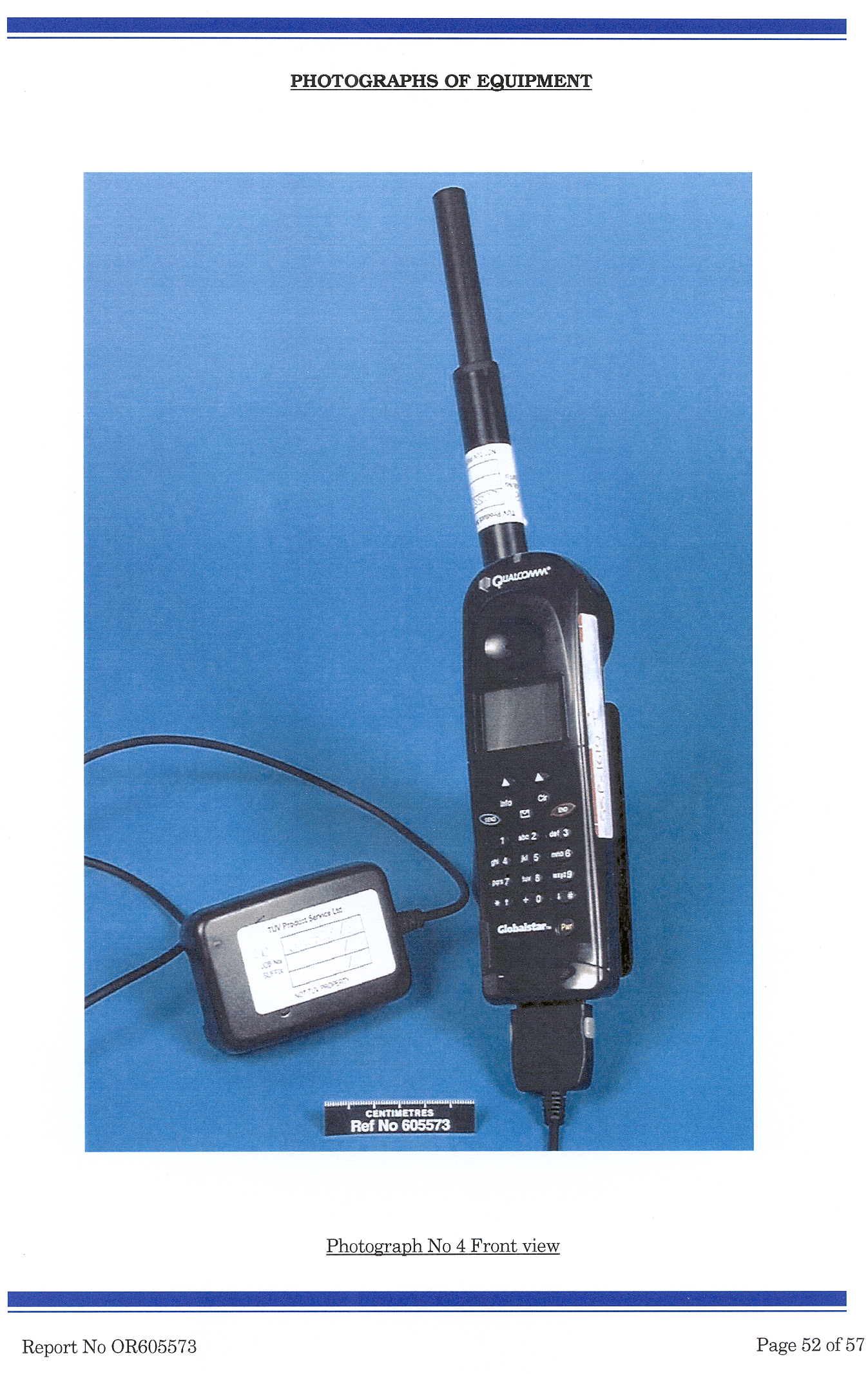 Globalstar Single-Mode Portable User Terminal - FCC ID J9CGSSM1 - Qualcomm Technologies, Inc.
