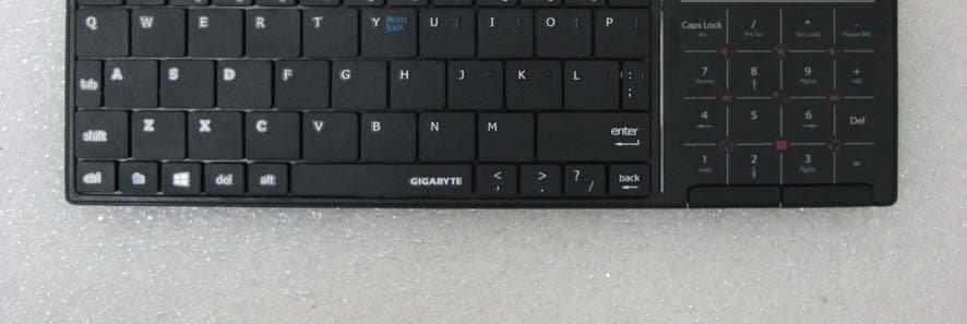 Slim Wireless Touchpad Keyboard - FCC ID JCK28713AIREK17 - GIGA-BYTE TECHNOLOGY CO., LTD.