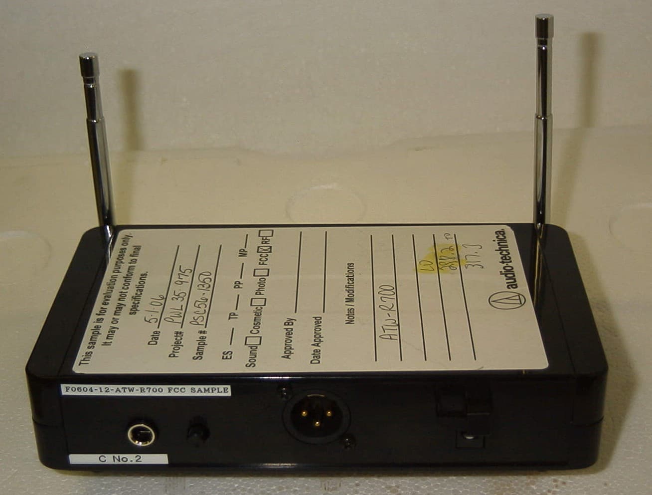 RECEIVER - FCC ID JFZR700 - Audio-Technica Corporation