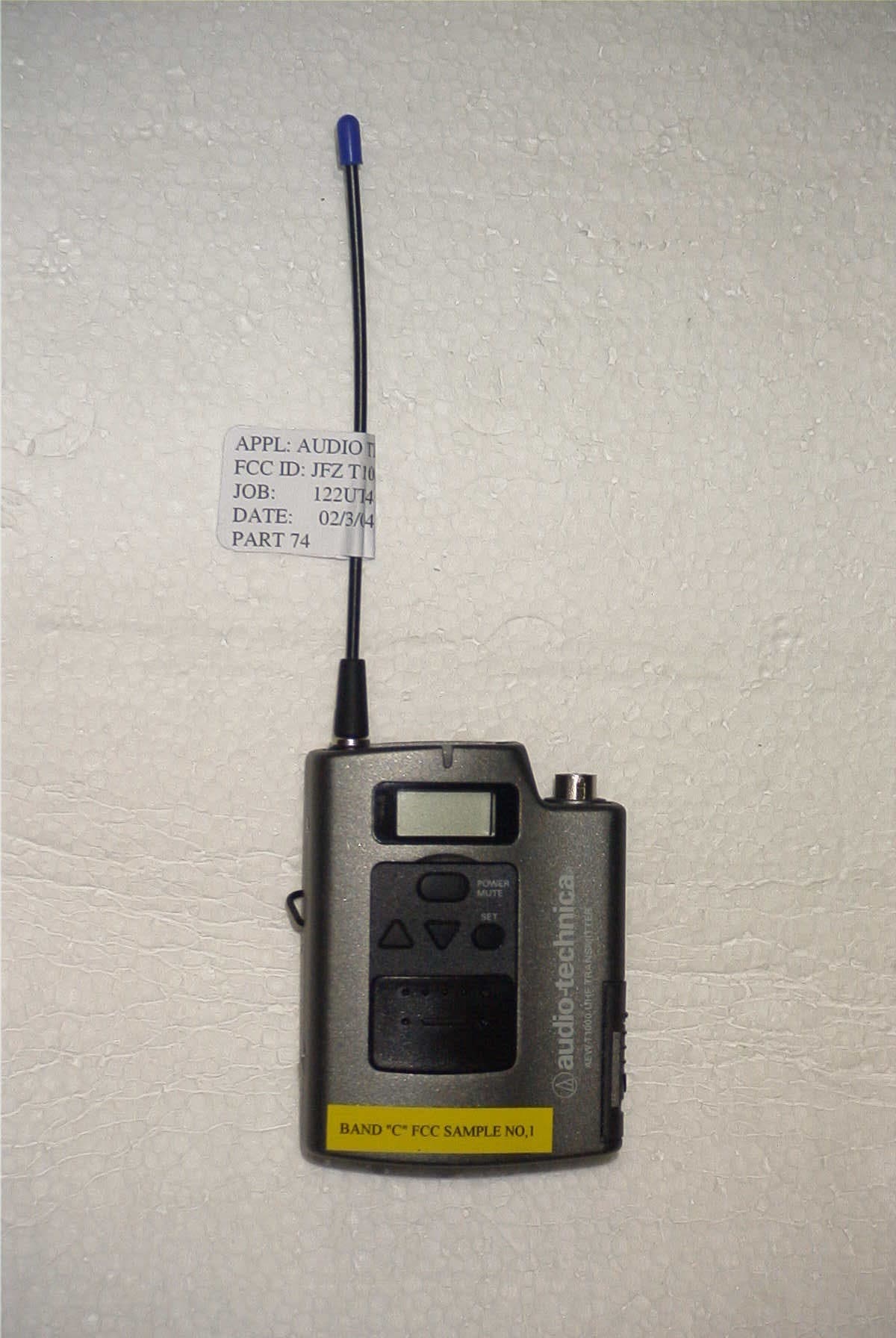 LICENSED BROADCAST TRANSMITTER - FCC ID JFZT1000C - Audio-Technica Corporation (2)