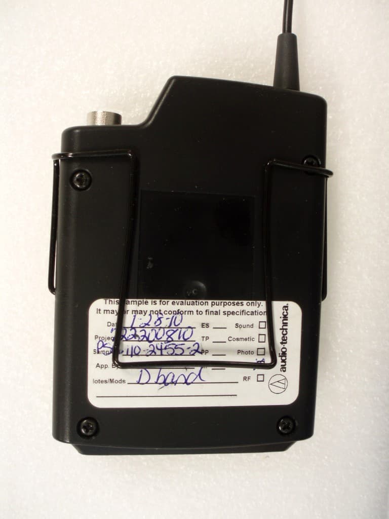 BODYPACK WIRELESS MICROPHONE TRANSMITTER - FCC ID JFZT210AD - Audio-Technica Corporation