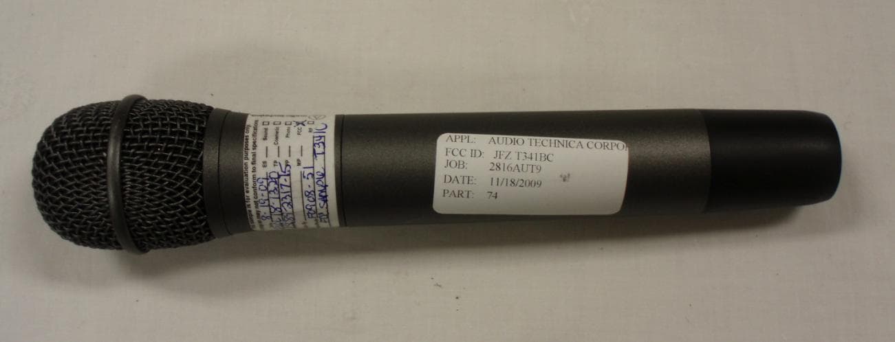 HANDHELD WIRELESS MICROPHONE - FCC ID JFZT341BC - Audio-Technica Corporation (2)