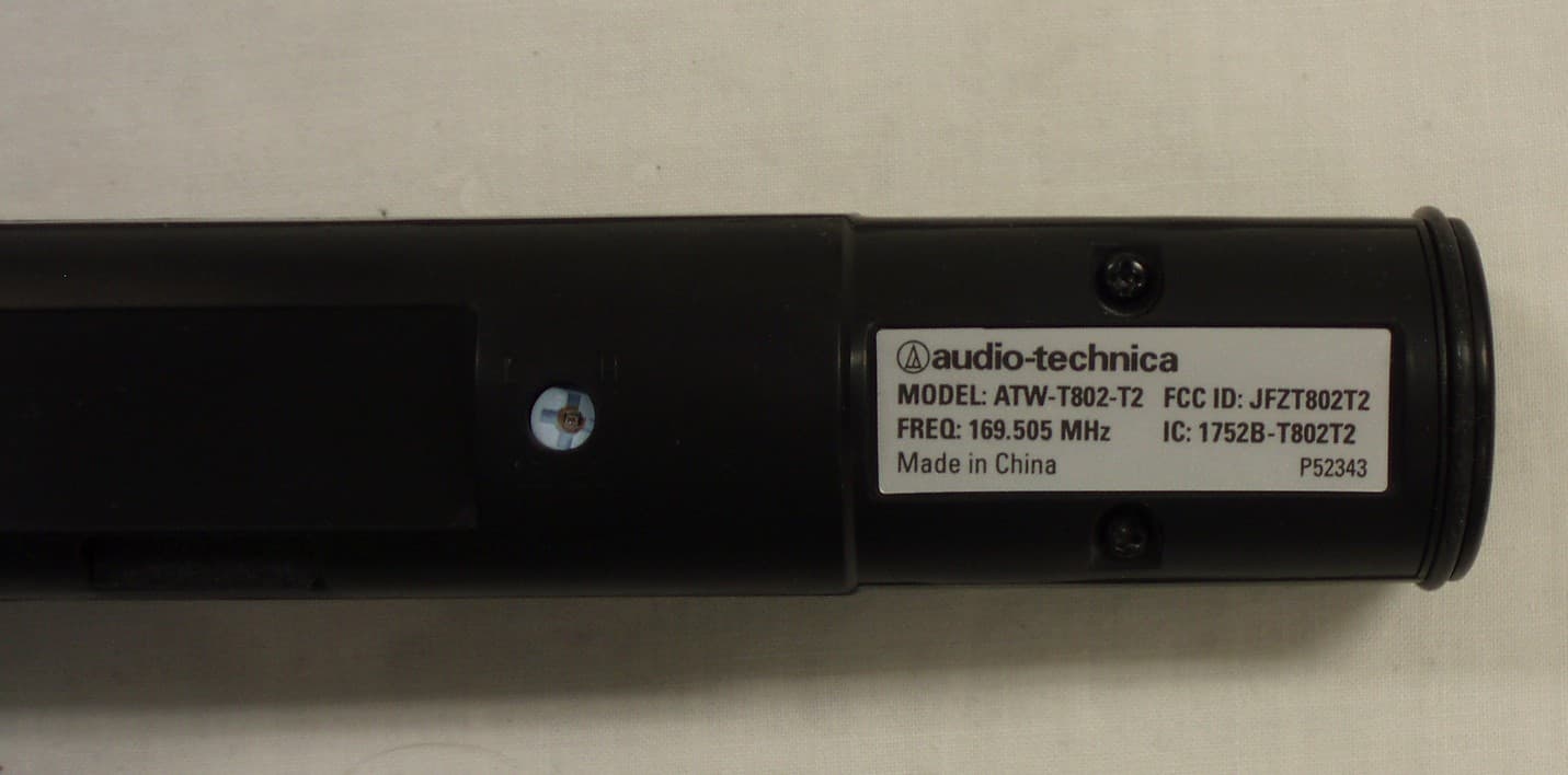 HANDHELD WIRELESS MICROPHONE - FCC ID JFZT802T2 - Audio-Technica Corporation