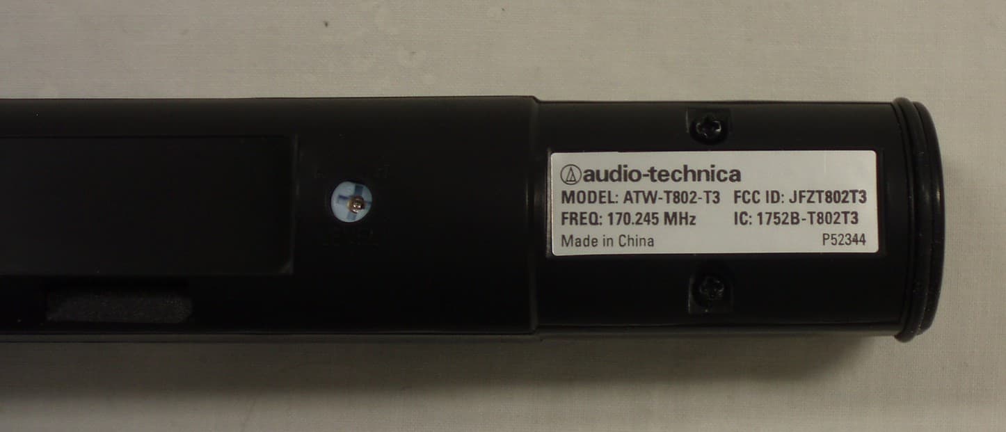 HANDHELD WIRELESS MICROPHONE - FCC ID JFZT802T3 - Audio-Technica Corporation