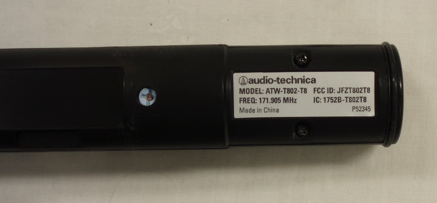 HANDHELD WIRELESS MICROPHONE - FCC ID JFZT802T8 - Audio-Technica Corporation
