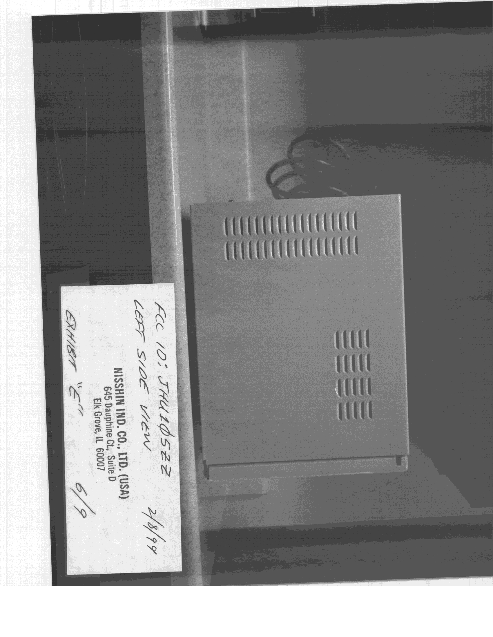 Microwave Oven - FCC ID JHU105ZZ - Nisshin Industry Co Ltd (3)