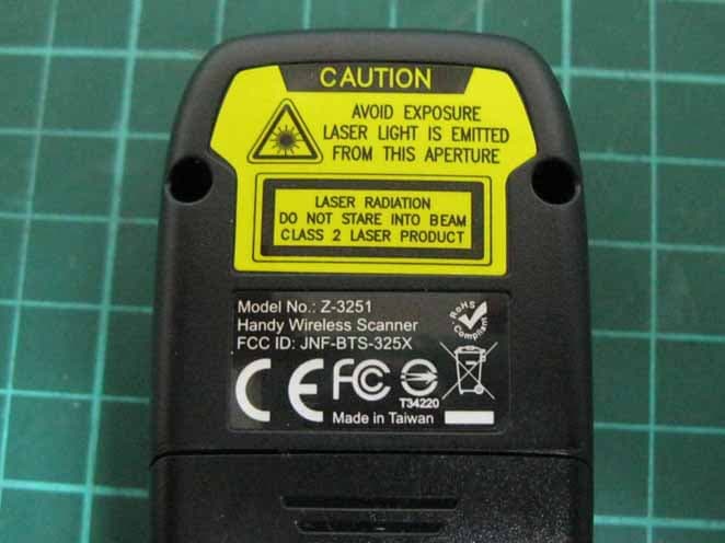 Handy Wireless Scanner - FCC ID JNF-BTS-325X - Zebex Industries Inc (2)