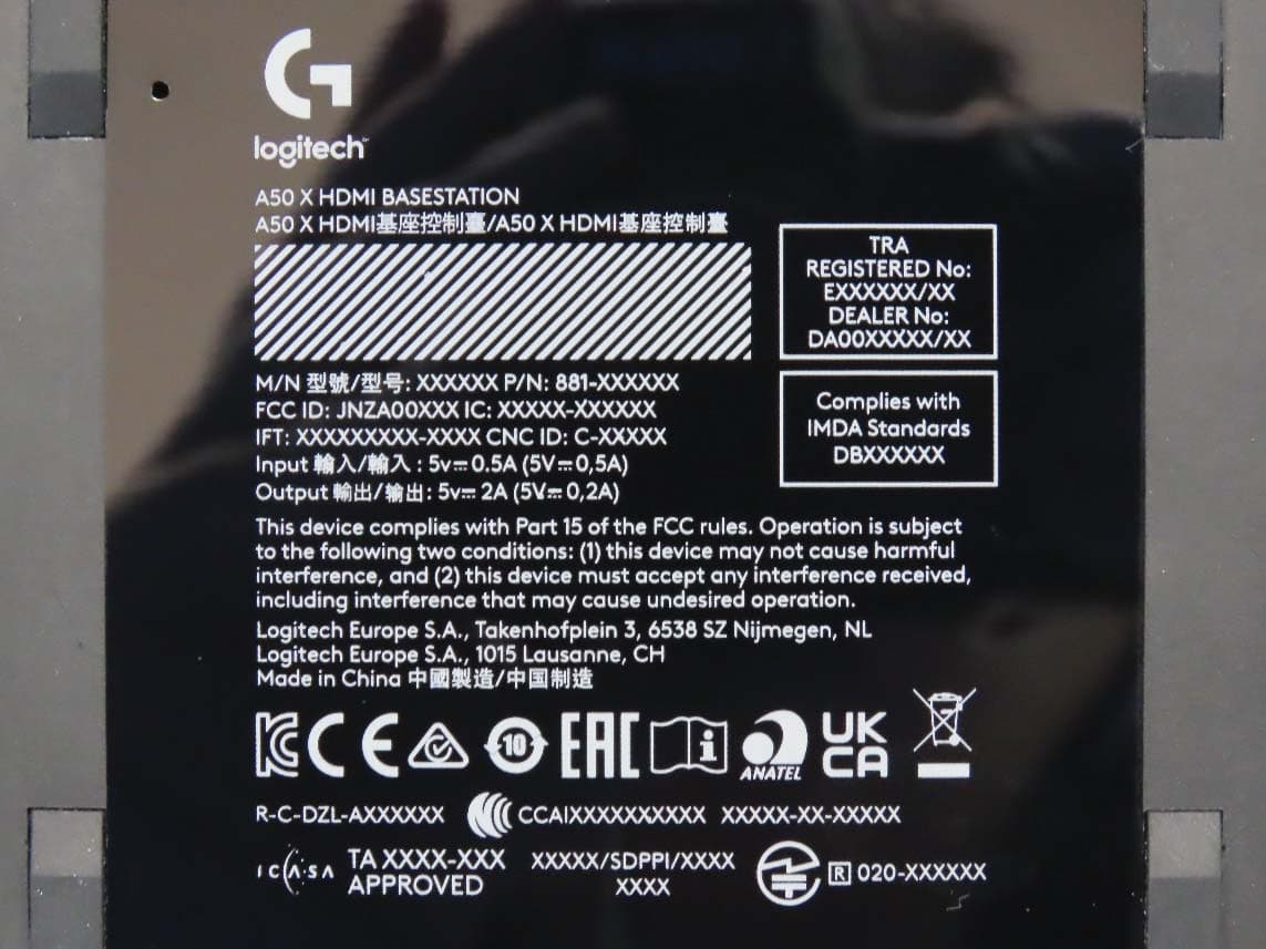 HDMI Base Station - FCC ID JNZA00187 - Logitech Far East Ltd (3)