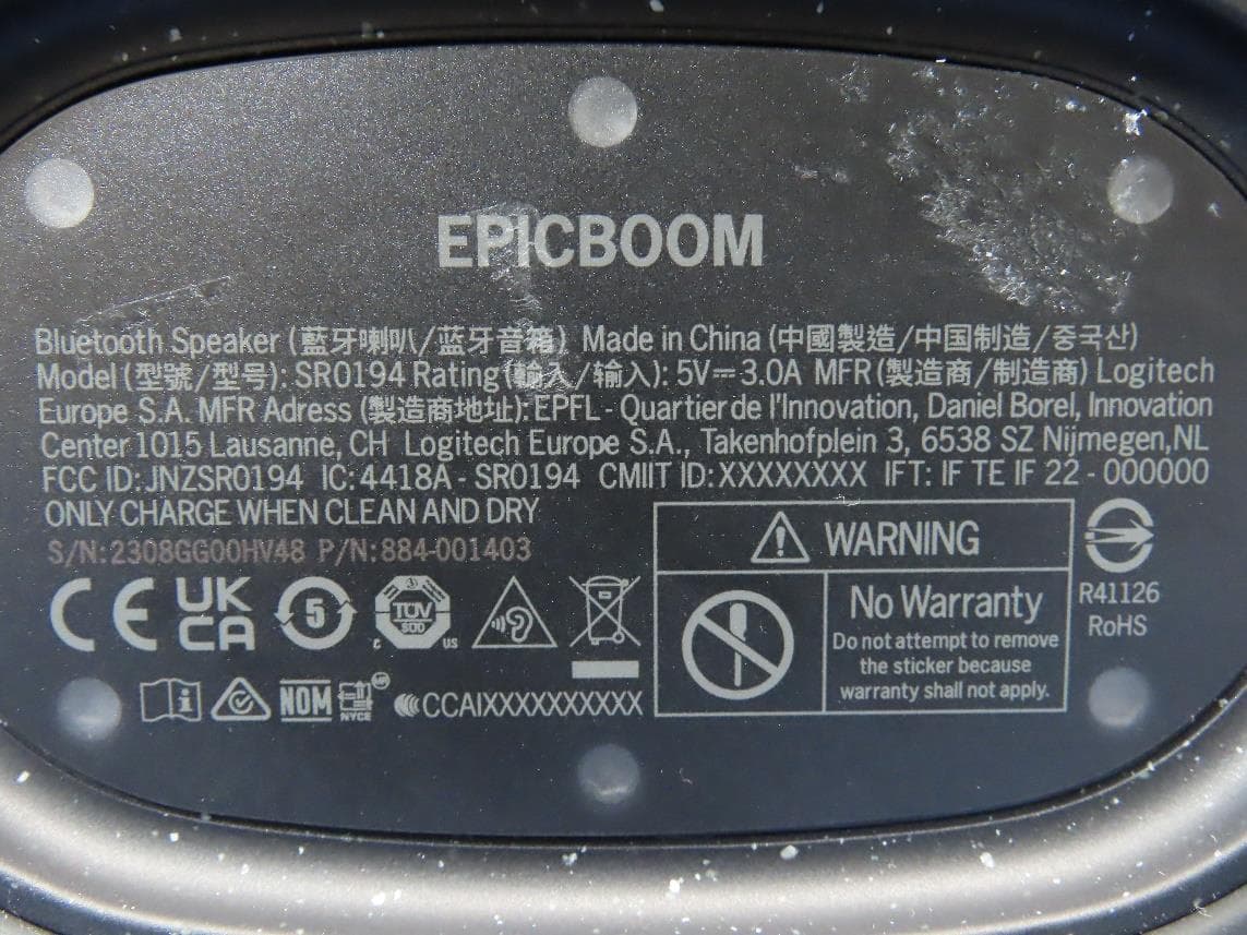 Bluetooth Speaker - FCC ID JNZSR0194 - Logitech Far East Ltd (3)