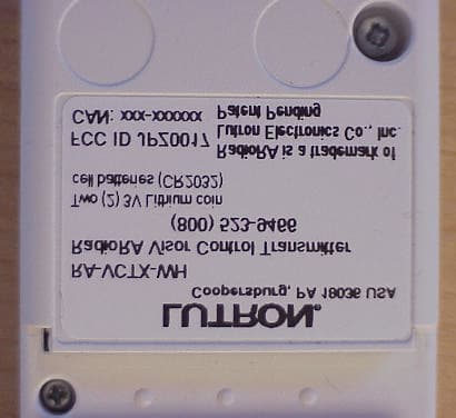 Car Visor Control - FCC ID JPZ0017 - Lutron Electronics Company Inc