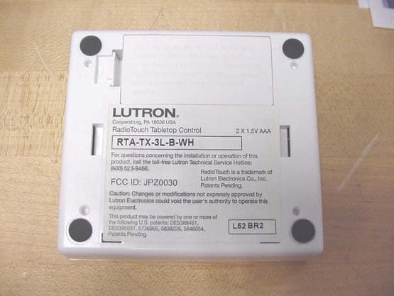 Control Unit - FCC ID JPZ0030 - Lutron Electronics Company Inc