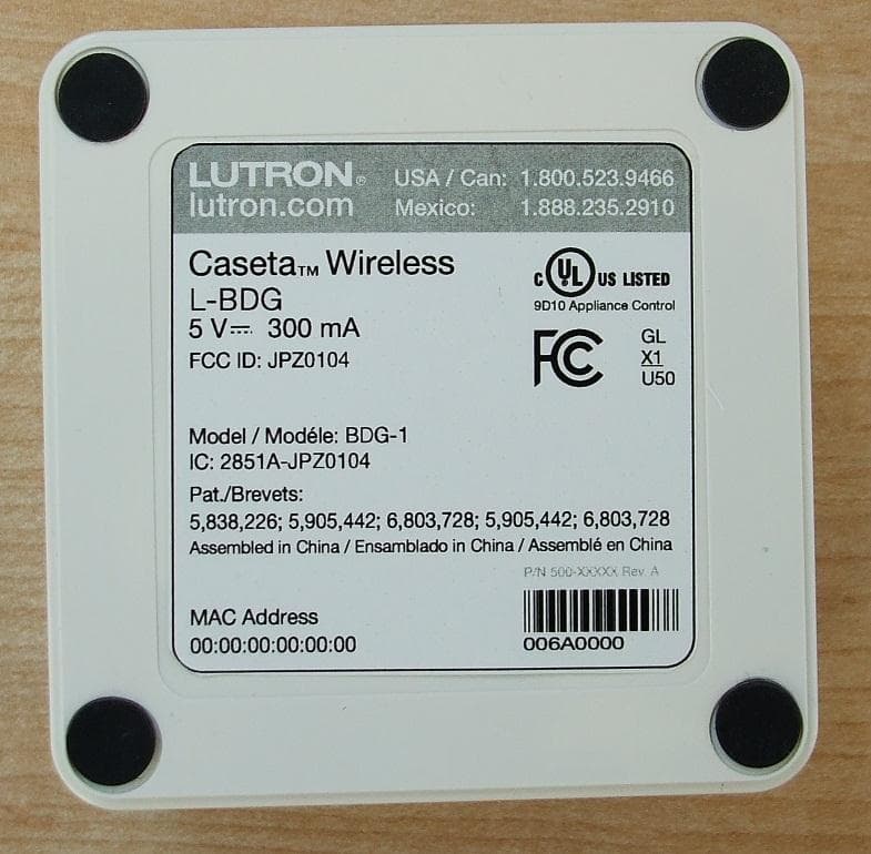 Bridge - FCC ID JPZ0104 - Lutron Electronics Company Inc