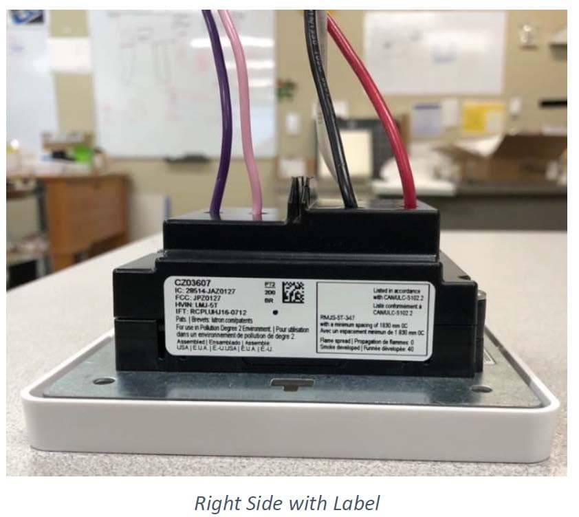 Lighting Control - FCC ID JPZ0127 - Lutron Electronics Company Inc