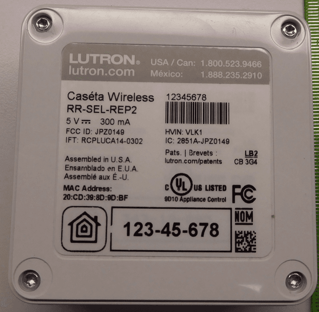 Lighting Control Hub - FCC ID JPZ0149 - Lutron Electronics Company Inc