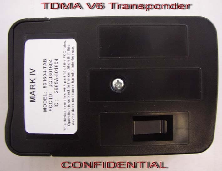 TDMA V6 Transponder - FCC ID JQU801604 - KAPSCH TRAFFICCOM CANADA INC.