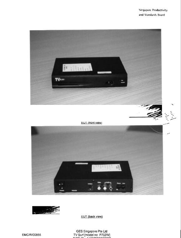 Internet/Computer/Video Interface Device - FCC ID JUK0798GES702 - GES Singapore Pte Ltd