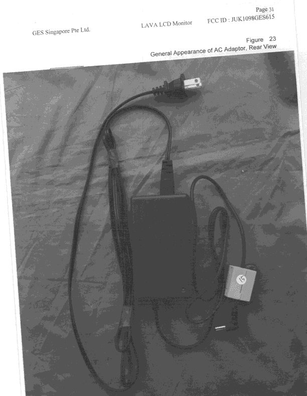 Color Monitor, 15" LCD Flat Panel 1024 X 768 - FCC ID JUK1098GES615 - GES Singapore Pte Ltd (2)