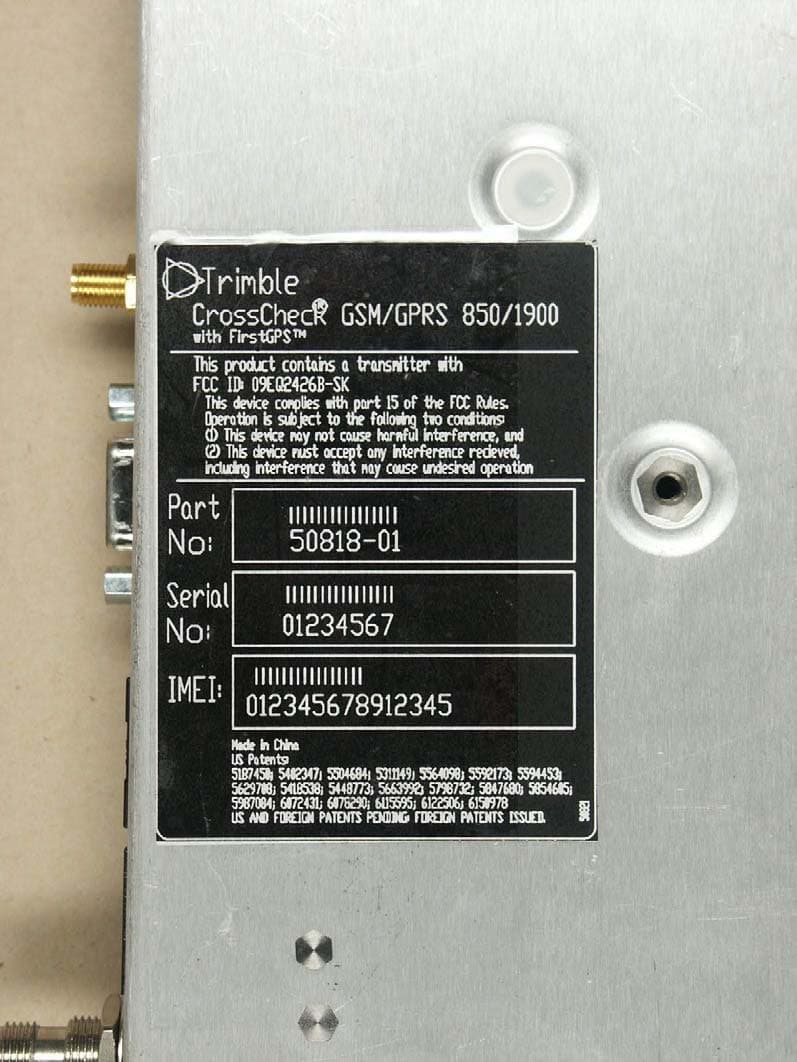 Resource Managment Device - FCC ID JUPCCKGG8519 - Trimble, Inc. (2)