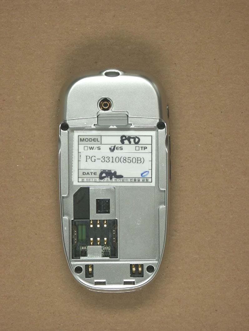 TripleBand GSM850/DCS1800/PCS1900 (with WAP&GPRS) - FCC ID JYCPG-3310 - Pantech Co Ltd